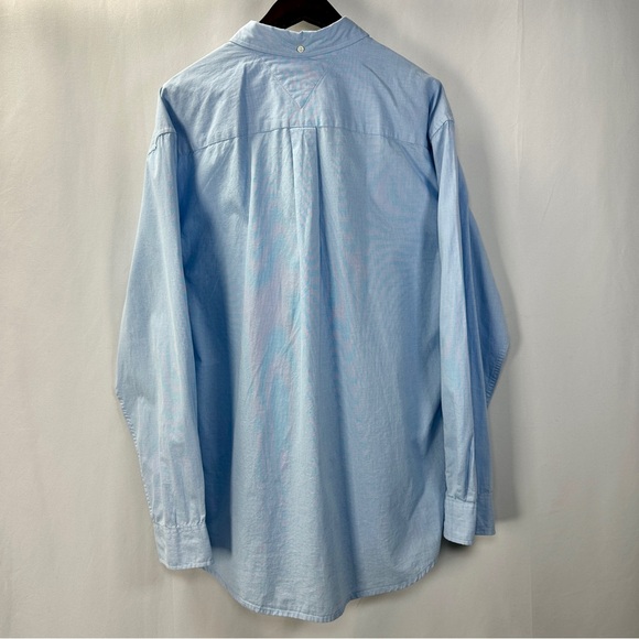 NWT Men's XXL Shirt Button Down Long Sleeve Blue Tommy Hilfiger - Picture 2 of 5